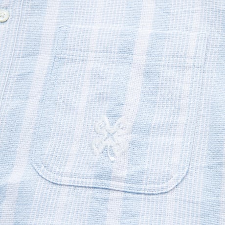 BoTT / JACQUARD STRIPE S/S SHIRT / LIGHT BLUE