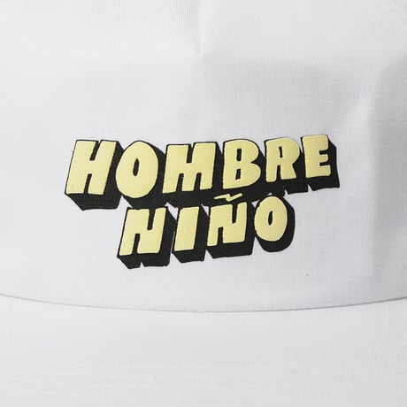 HOMBRE NINO / 5 PANEL CAP (DEADKEBAB PUFF LOGO) / WHITE