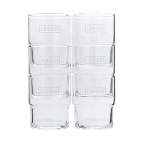 ON-AIR / TOYO SASAKI GLASS STACKABLE TUMBLER - SET OF 6 / CLEAR