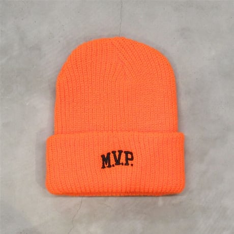 M.V.P. / LOGO KNIT CAP / ORANGE