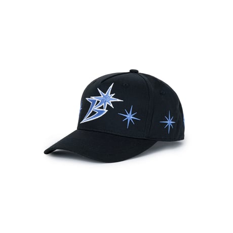 BoTT / B LOGO SPARKLE STRUCTURED 5-PANEL CAP / BLACK