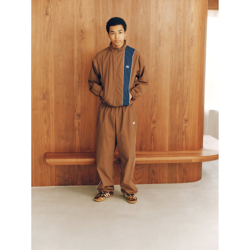SOL soonerorlater / NYLON TRACK PANTS / BROWN |
