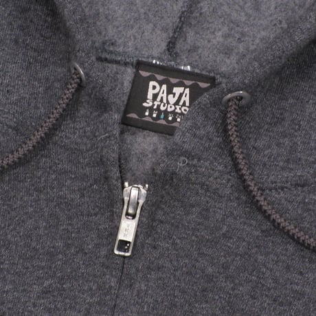 PAJA STUDIO / MATION LOGO ZIP-UP HOODIE / GRAY