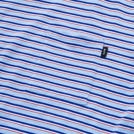 BoTT / JACQUARD BORDER POCKET TEE / BLUE