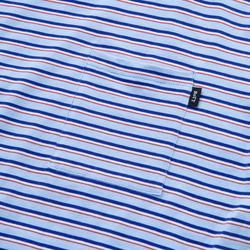 【BOTT】Jacquard Border Pocket Tee BoTT / JACQUARD BORDER POCKET TEE / BLUE | Soph