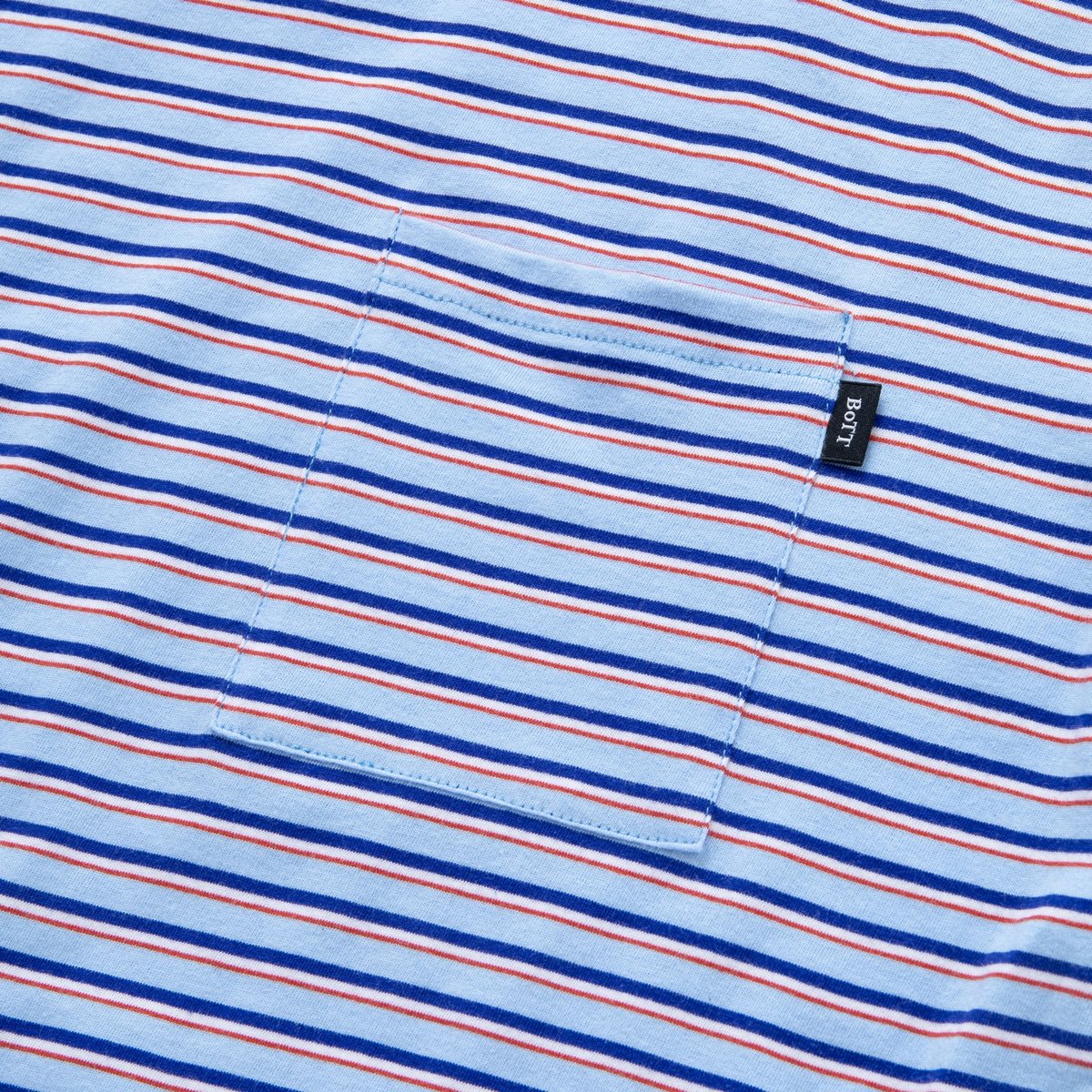 BoTT / JACQUARD BORDER POCKET TEE / BLUE | Soph BoTT / JACQUARD BORDER POCKET TEE / BLUE | Soph