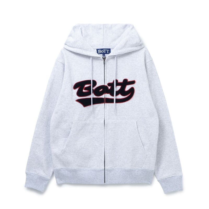 トップス BoTT Script Logo Zip Hoodie (2023AW) BoTT / WASHED SCRIPT LOGO ZIP HOODIE / WASHED B