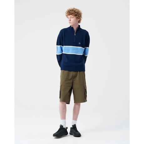 BoTT / HALF-ZIP DRIVERS KNIT / NAVY