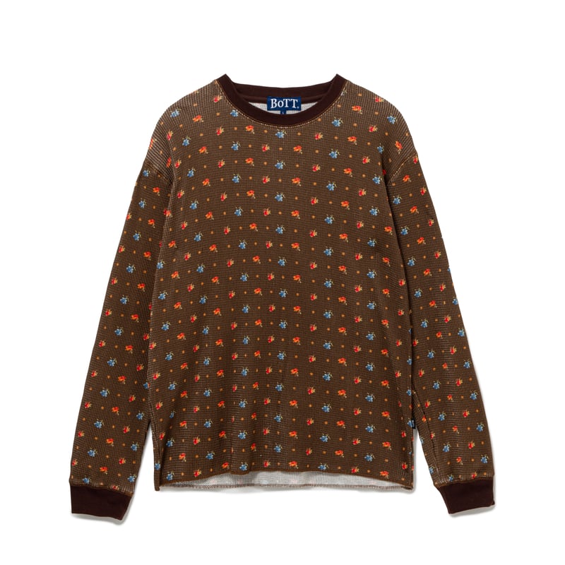 BOTT サーマル 長袖カットソー BOTT ボット フェイスプリント 長袖