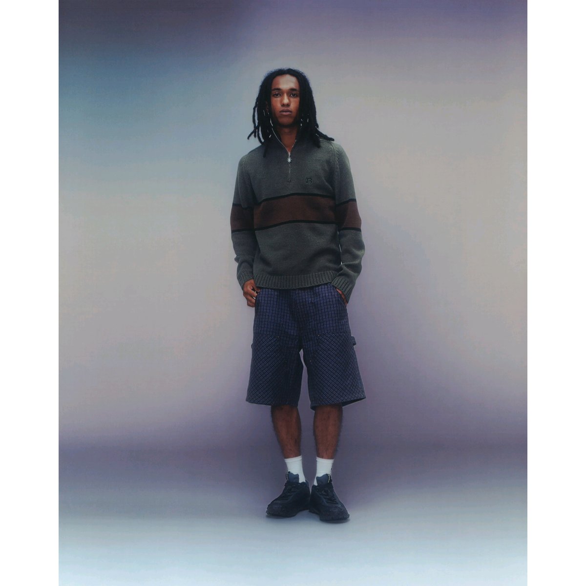 BoTT / HALF-ZIP DRIVERS KNIT / OLIVE | Sophomore