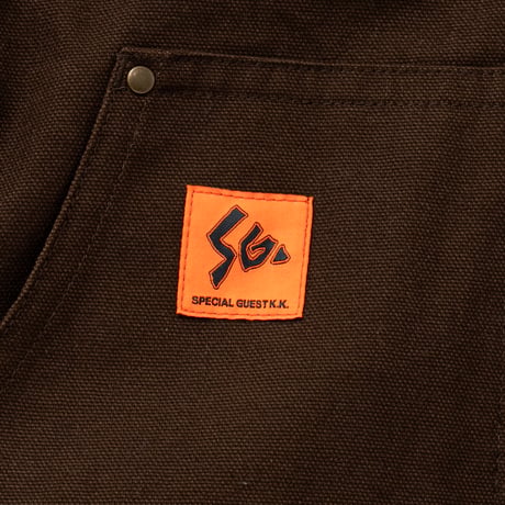 SPECIAL GUEST K.K. / DUCK CANVAS & THERMAL HOODED REVERSIBLE JACKET / BROWN