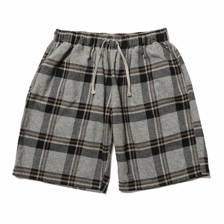 HOMBRE NINO / PLAID EASY SHORTS / GRAY NAVY