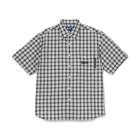 BoTT / PLAID S/S SHIRT / BLACK