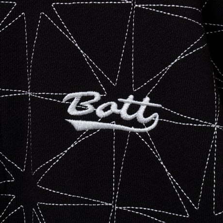 BoTT / SPARKLE STITCH ZIP HOODIE / BLACK