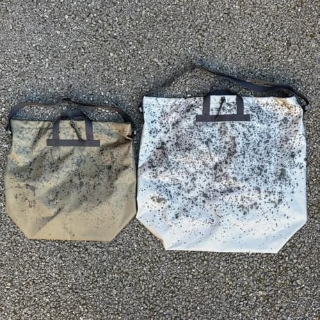 ZEPTEPI & Co. / DRIL BAG / LARGE / RAINDROPS / GRAY