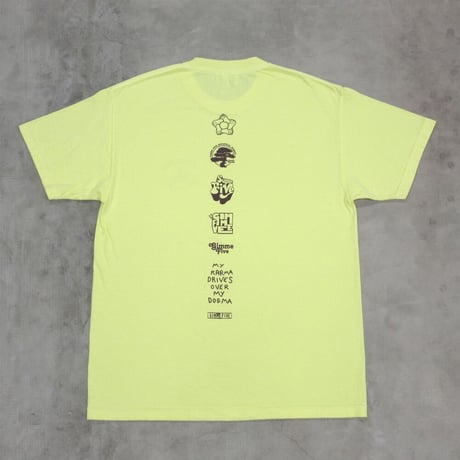 GIMME FIVE / FREEDOM RIDER TEE / LEMON coloured dyed Tee/BURGANDY