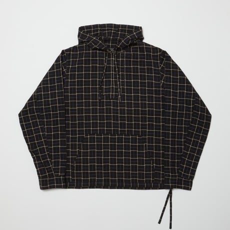 BAL / PULLOVER MEXICAN HOODED SHIRT / BLACK PLAID