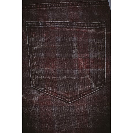 FUCKING AWESOME / MILLER PLAID DENIM SHORT / RED PLAID