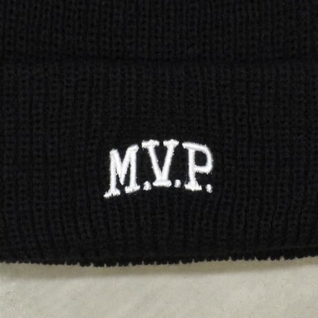 M.V.P. / LOGO KNIT CAP / BLACK