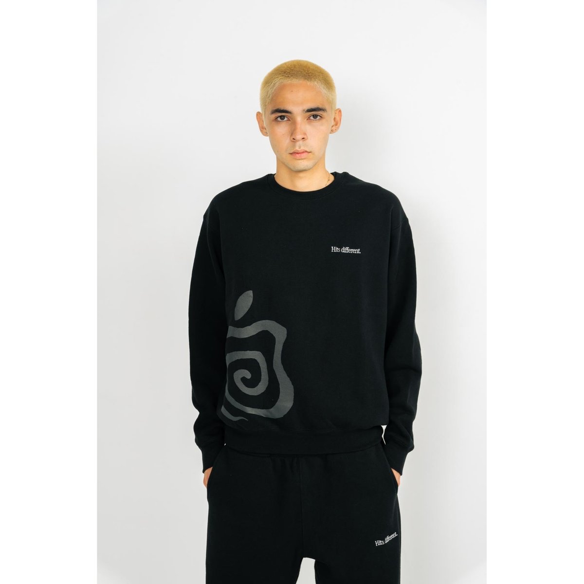 SOL soonerorlater / APPLE SWEATSHIRTS / BLACK |