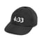 GARBAGE / PRE CURVE BRIM 6 PANEL CAP (4:33) / BLACK (WHITE EMB)