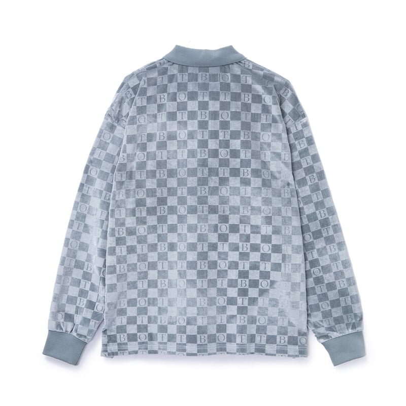 BoTT / CHECKERBOARD VELOUR POLO / LIGHT BLUE | 