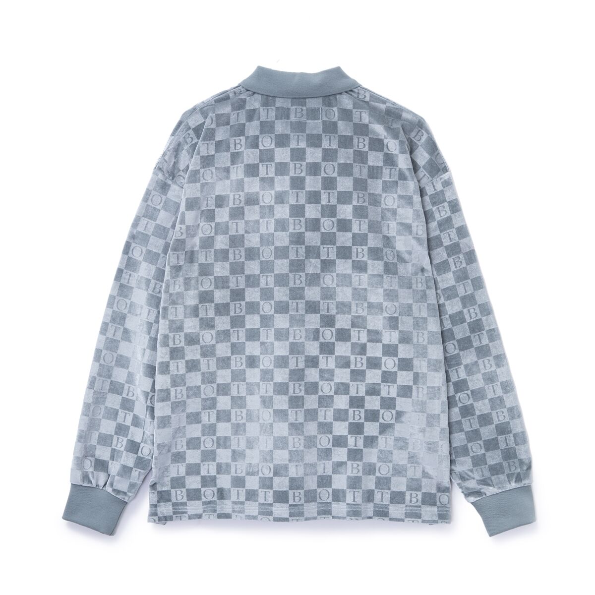 在庫処分】 BoTT/ボット Checkerboard ブラウンL Polo Velour シャツ