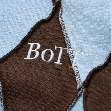 BoTT / PATCHWORK HOODIE / LIGHT BLUE