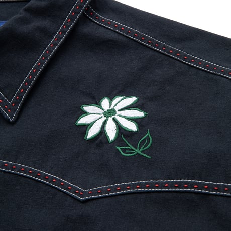 BoTT / FLOWER WESTERN SHIRT / BLACK