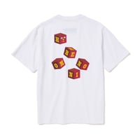 HOMBRE NINO / S/S PRINT TEE (BLOCKHEADS) / WHITE