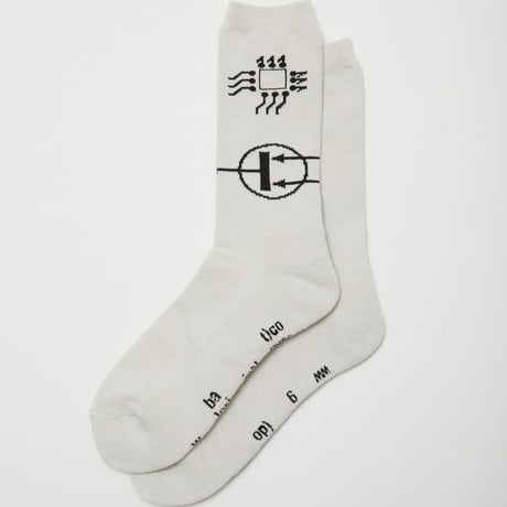 BAL / JACQUARD SOCKS / WHITE