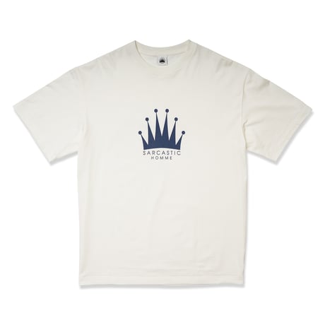 SARCASTIC / HOMME CROWN S/S TEE / WHITE