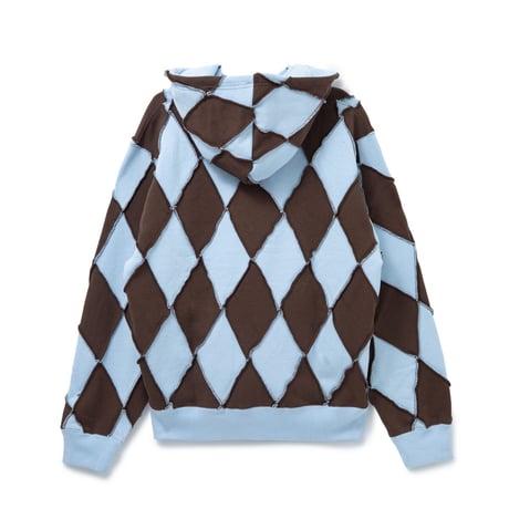 BoTT / PATCHWORK HOODIE / LIGHT BLUE