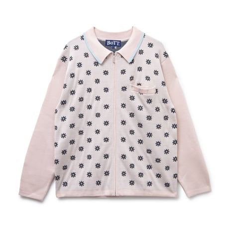 BoTT / CREATIVITY JACQUARD KINT POLO / PINK
