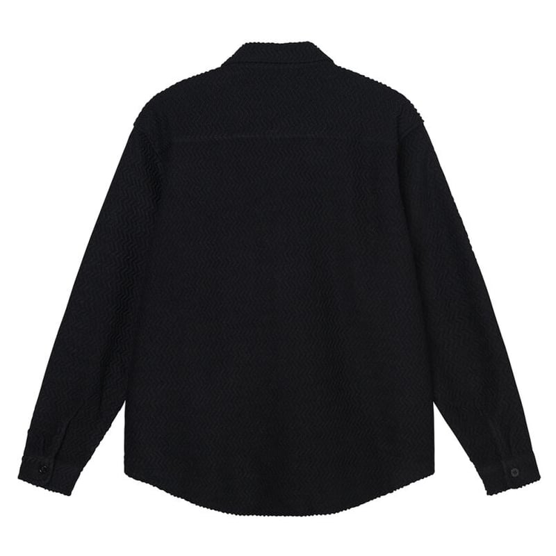 STUSSY / TEXTURED WOOL CPO LS SHIRT / BLACK | S STUSSY / TEXTURED WOOL CPO LS SHIRT / BLACK | S
