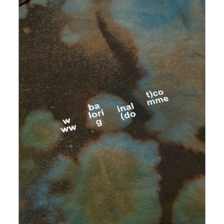 BAL / LOGO TIE DYE HOODIE by YUKIDYE / BLACK