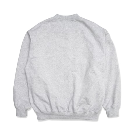 HOMBRE NINO / ZIP UP CREW NECK (RUBBER LOGO) / GRAY