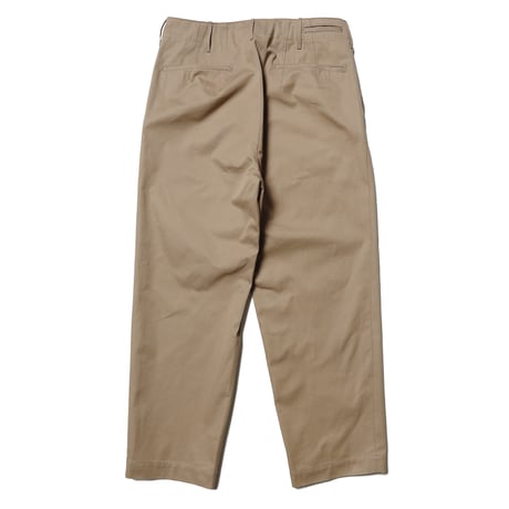 tone / COTTON TWILL WIDE TROUSER / PALE GOLD