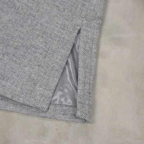 tone / WIDE BAL COLLAR COAT / HERRINGBONE
