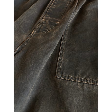 COMFORTABLE REASON / BOTANICAL WAX AGING SHORTS / ACID BROWN