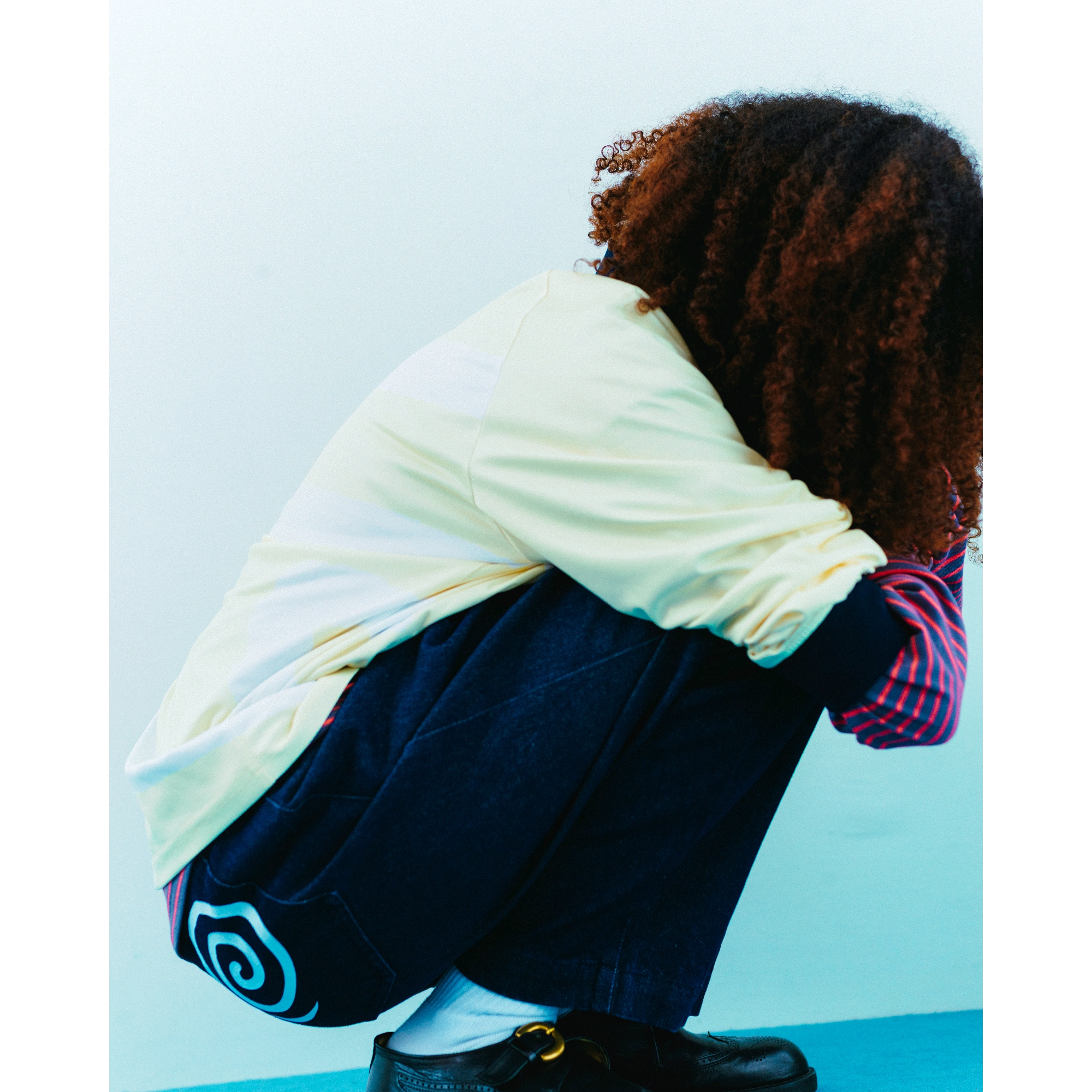 SOL soonerorlater / BORDER L/S TEE / WHITE & NA