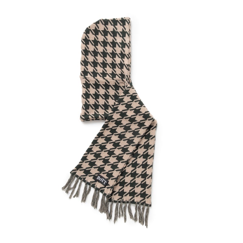 BoTT / HOUNDSTOOTH HOODED SCARF / NATURAL | Sop BoTT / HOUNDSTOOTH HOODED SCARF / NATURAL | Sop