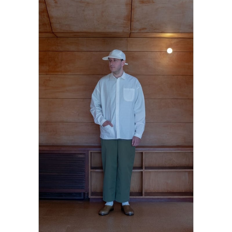 【極美品】NOROLL NORMAL SHIRT L NOROLL NORMAL L/S SHIRT - WHITE / ノーロール ノーマル シャツ
