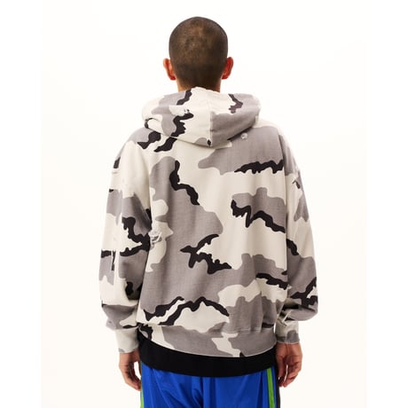 BoTT / HEN-LEY NECK CAMO HOODIE / GREY