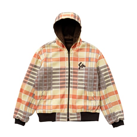 SPECIAL GUEST K.K. / DUCK CANVAS & THERMAL HOODED REVERSIBLE JACKET / BROWN