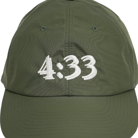 GARBAGE / PRE CURVE BRIM 6 PANEL CAP (4:33) / OLIVE (WHITE EMB)