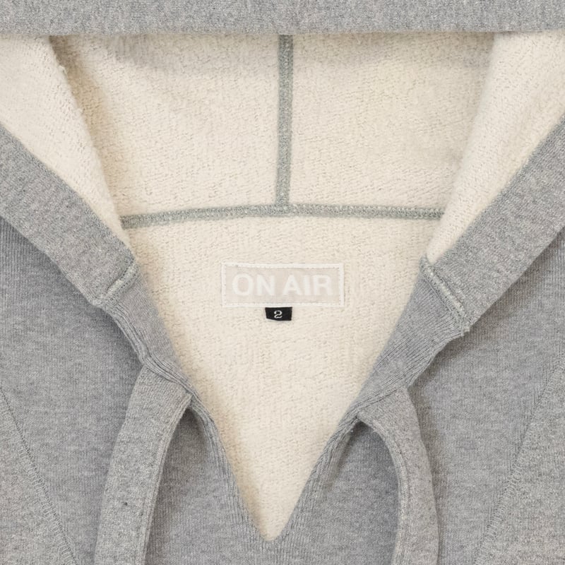ON-AIR / HEAVY FLEECE BAJA HOODIE / GREY HEATHE
