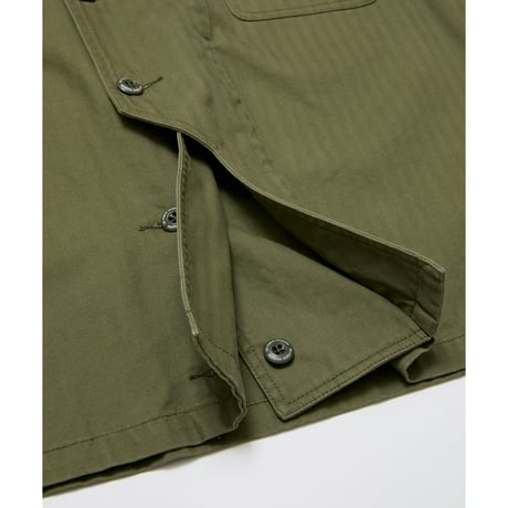 BAL / CREW HERRINGBONE OVER SHIRT / BLACK