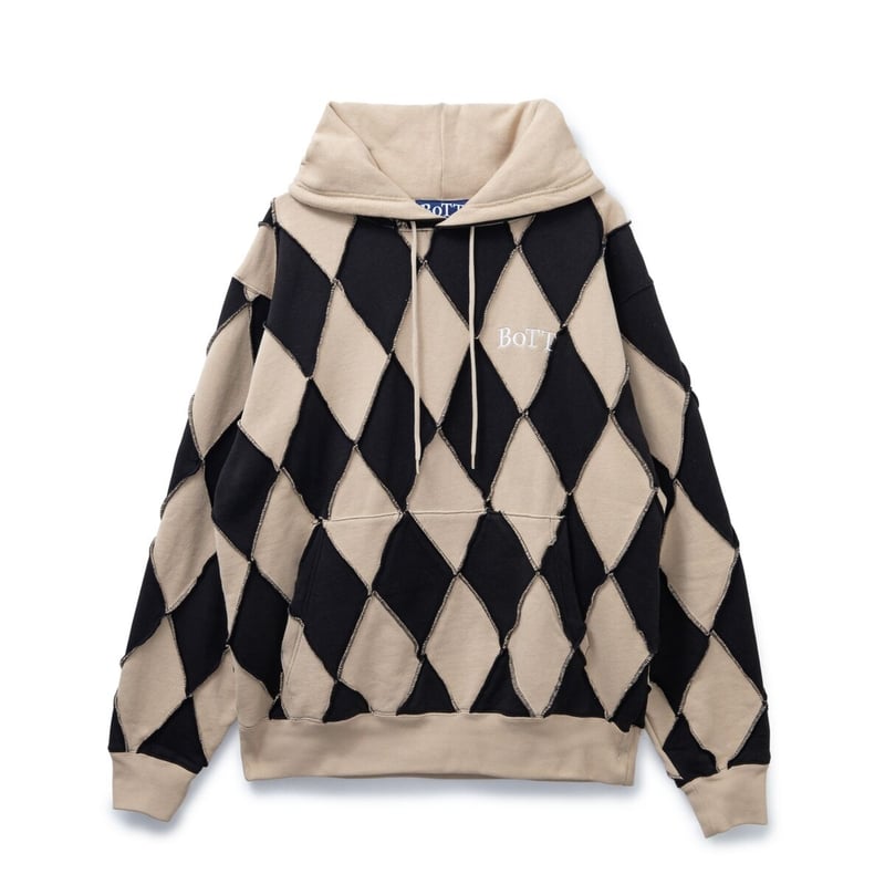 bott Patchwork Hoodie Mサイズ BoTT / PATCHWORK HOODIE / BLACK | Sophomore