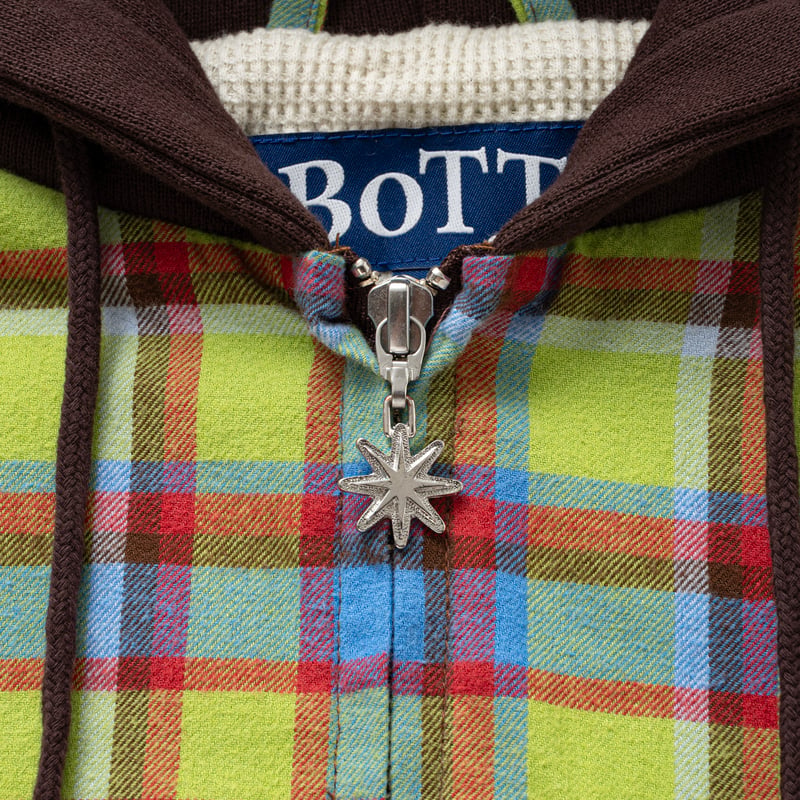 BoTT / HOODED FLANNEL SHIRT / GREEN | Sophomore